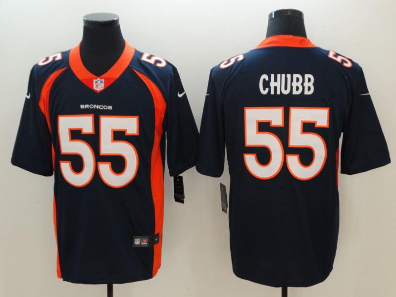 Men Denver Broncos #55 Chubb Blue Nike Vapor Untouchable Limited Playe NFL Jerseys